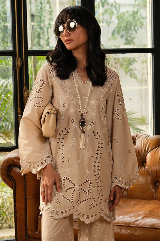 Latte Beige Embroidered Lawn Co-Ord Set 2 Piece – MJ Collections