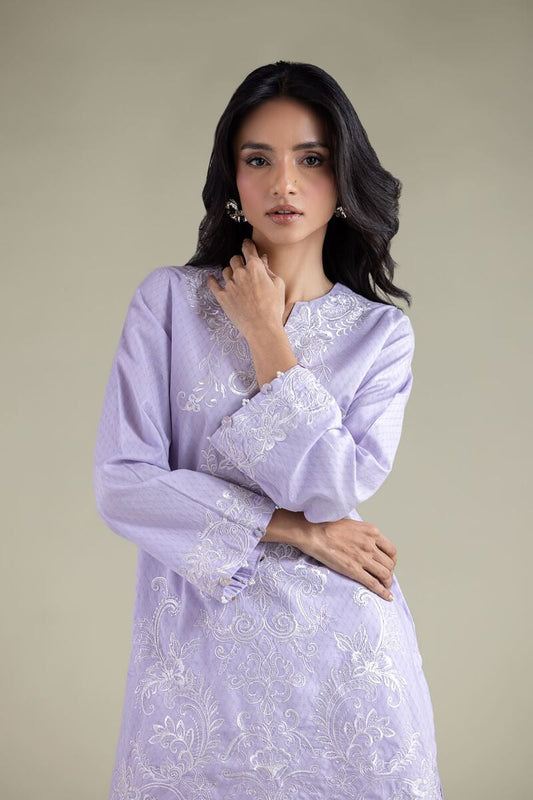 Lavender Embroidered Lawn Co-Ord Set 2 Piece – MJ Collections
