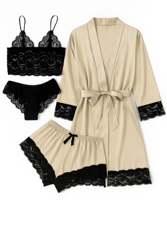 Royal Bridal Silk 4pcs set - Champagne