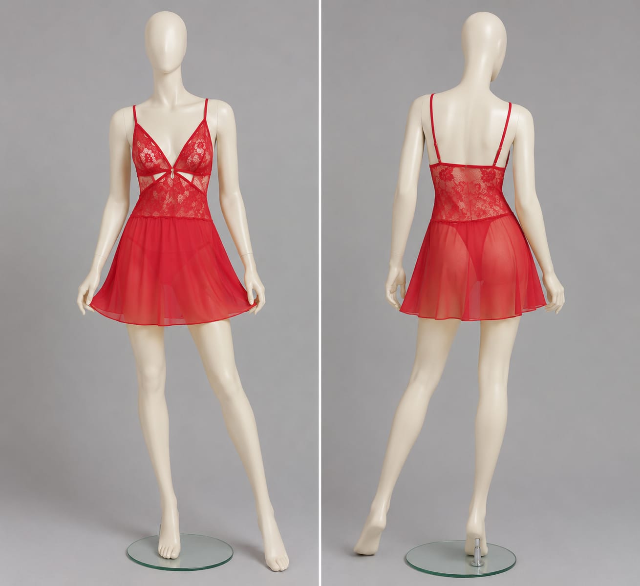 Red Rose Babydoll