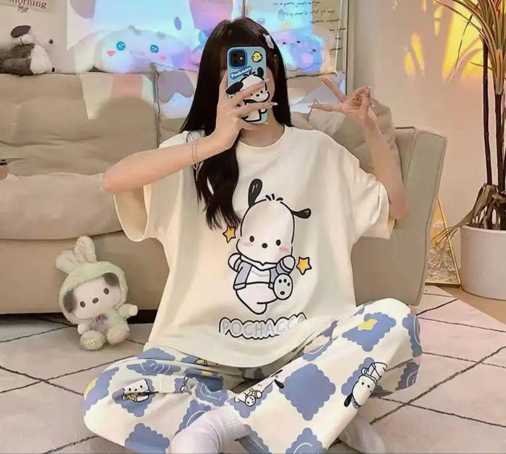 New Ponchoo Print Soft Cotton PJ Suit
