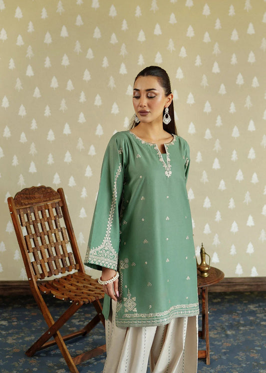 Sage Green Embroidered Lawn Co-Ord Set 2 Piece – MJ Collections