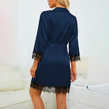 Royal Bridal Silk 4pcs set - NavyBlue