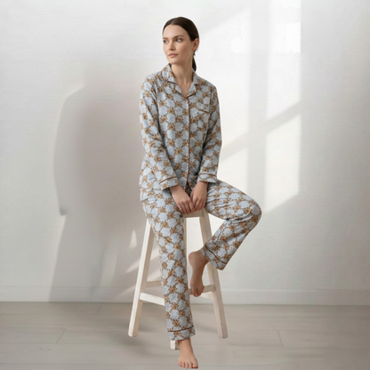 Digital Printed  Night Suit - PNS-015 Brown