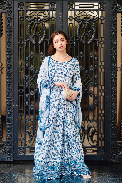 Hania Amir Viral Maxi Blue