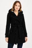 WOMEN LONG COAT - BLACK