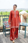Rust Orange Embroidered Lawn Co-Ord Set – 2 Piece