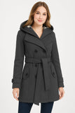 WOMEN LONG COAT - CHARCOAL
