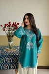 Turquoise Embroidered Lawn Co-Ord Set – 2 Piece