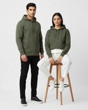 Plain Premium unisex hoodie Fleece olive green