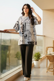 PLANET PRINTED GRAY - PJ SUIT FOR WOMEN