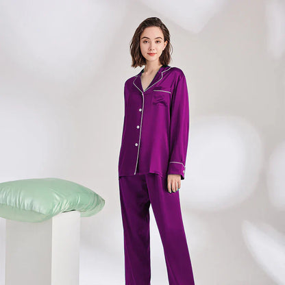 PLAIN SILK NIGHT SUIT - Baggy Trouser
