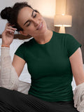 Plain Tees For Women - DARK GREEN