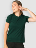 Plain Tees For Women - DARK GREEN