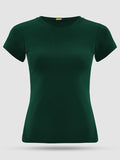 Plain Tees For Women - DARK GREEN