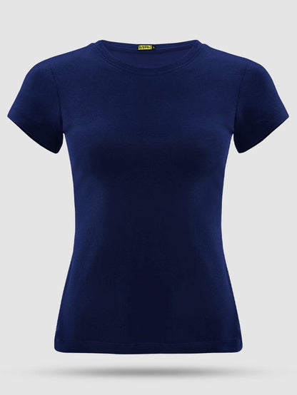 Plain Tees For Women - NAVY BLUE