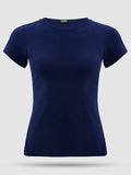 Plain Tees For Women - NAVY BLUE