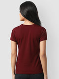 Plain Tees For Women - MAROON