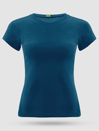 Plain Tees For Women - PETROLIUM BLUE