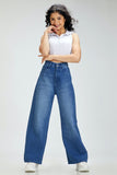 BLUE Wide-Leg Jeans For Women