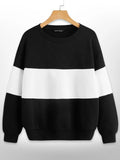 Black White And White Block SweatShirt