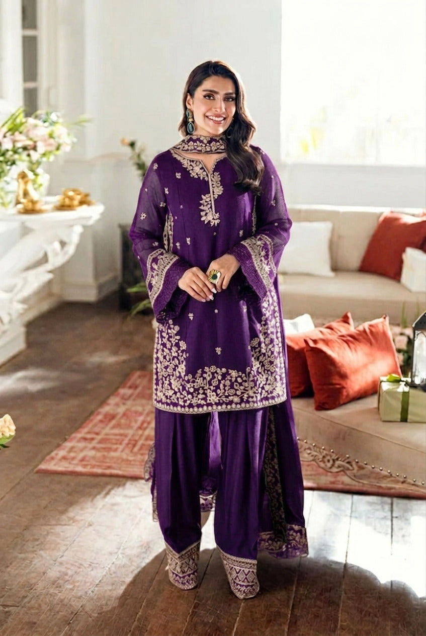 Ayeza Khan Embroidered Suit