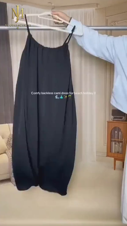 STUNNING BACKLESS MAXI DRESS - WHITE