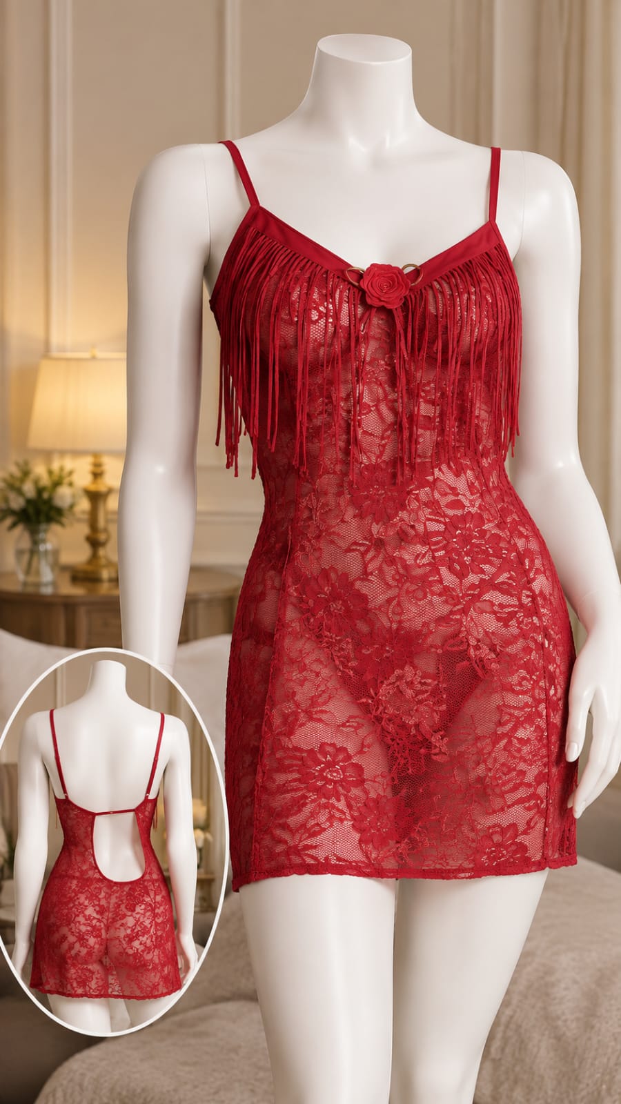 Red Lace Nightgown