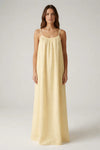 STUNNING BACKLESS MAXI DRESS - BUTTER YELLOW