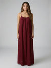 STUNNING BACKLESS MAXI DRESS - DEEP RED