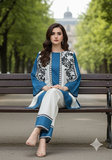Blue FLORAL 2 PIECE -ELEGANT KURTA SET
