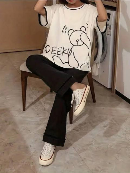 Cute Sketch Bear Night Suit