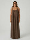 STUNNING BACKLESS MAXI DRESS - BROWN