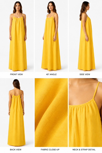 STUNNING BACKLESS MAXI DRESS - MANGO