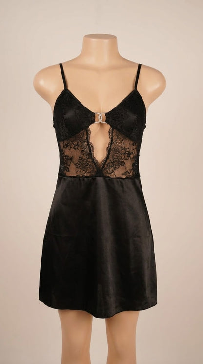 Black Keyhole Babydoll