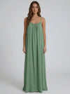 STUNNING BACKLESS MAXI DRESS - GREEN